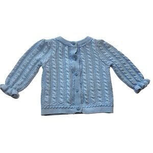 Janie & jack cable knit ruffle sweater